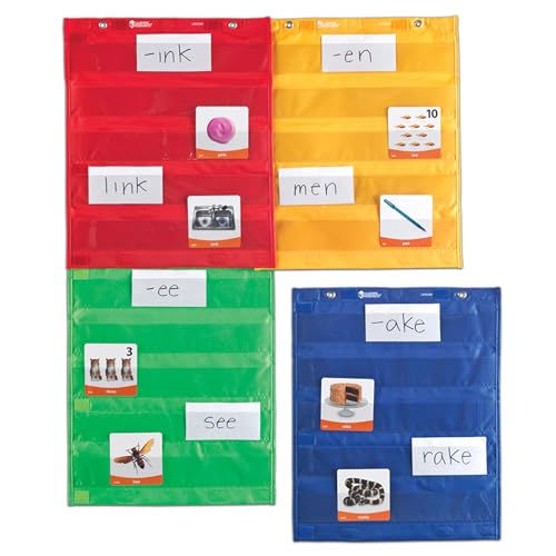 Learning Resources Magnetic Pocket Chart Squares - Set of 4, Classroom Pocket Charts, Classroom/Teacher Organizer, Classroom Supplies, Homeschool Supplies, Teaching Materials,Back to School Supplies - Image 1
