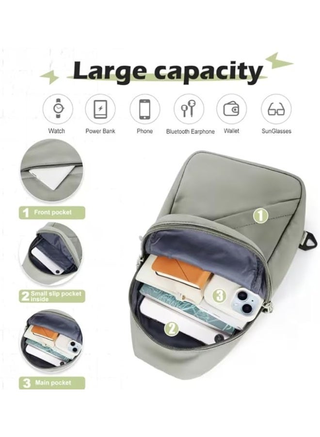 Unisex Sling Bag Large Capacity Crossbody Bag, Lightweight Shoulder Chest Bag with Multiple Pockets, Casual Travel Bag for Men & Women - Image 3