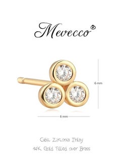 Mevecco Women Huggie Hoop Earrings Gold Ear Stud Cuff 14K Gold Filled Small Boho Beach Simple Delicate Handmade Hypoallergenic Jewelry Gift  - Image 4