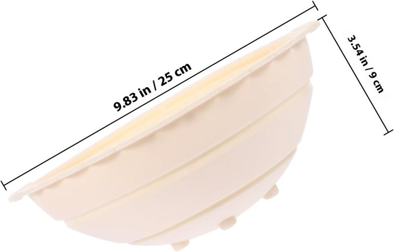 Silicone Bread Proofing Basket Dough Rising Bowl, round Light Beige Banneton for Sourdough Baking and Bread Making at Home - Image 2