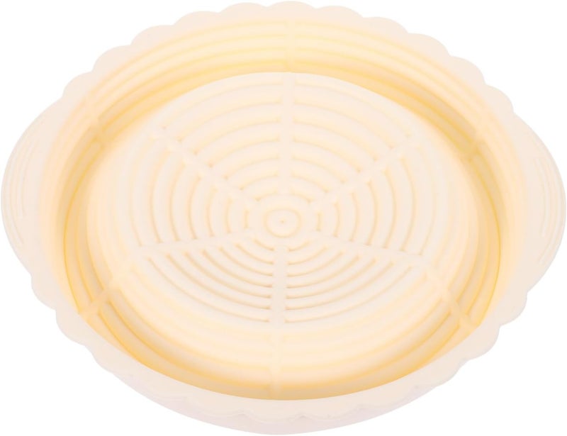 Silicone Bread Proofing Basket Dough Rising Bowl, round Light Beige Banneton for Sourdough Baking and Bread Making at Home - Image 1