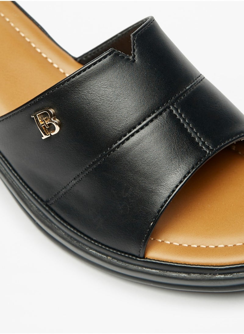 Flora Bella By Shoexpress - Womens Logo Detail Slip On Sandals By Shoexpress - Image 1