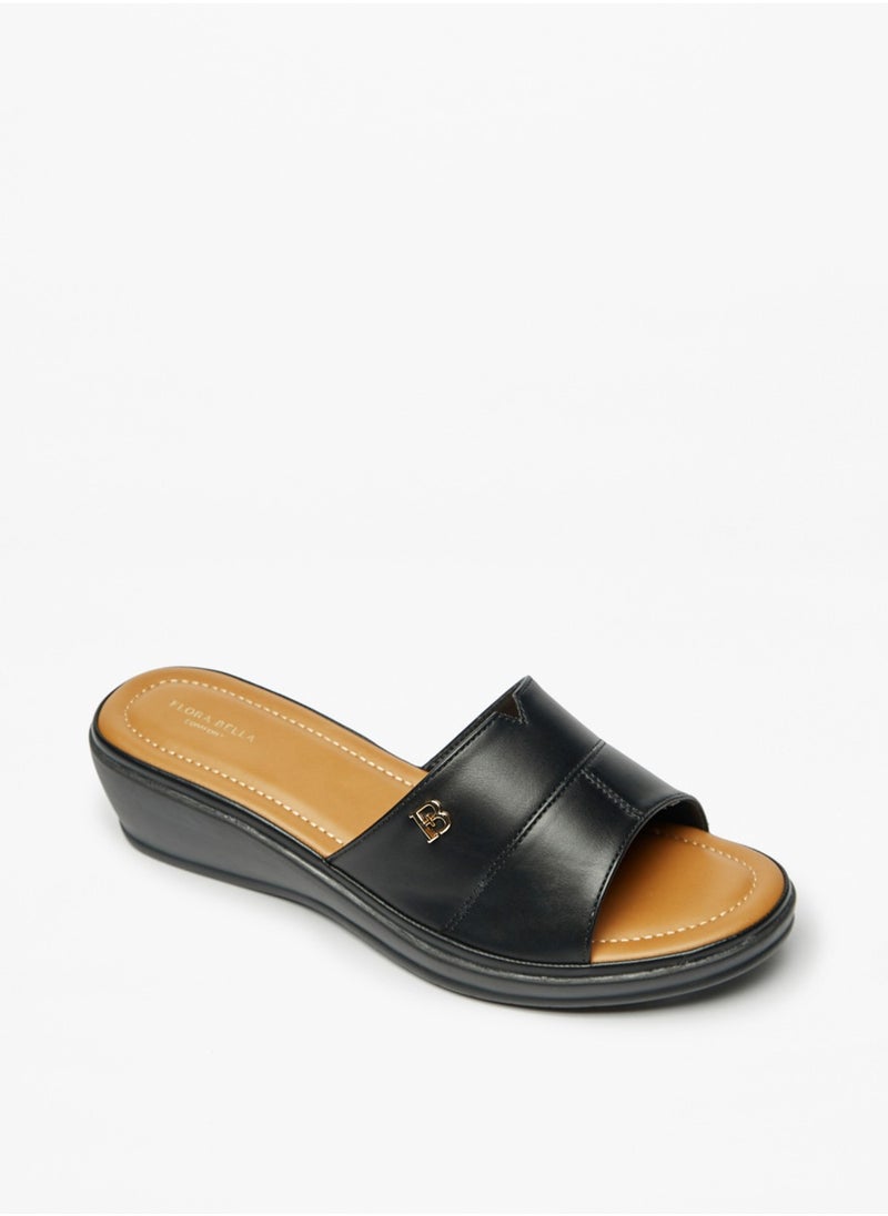 Flora Bella By Shoexpress - Womens Logo Detail Slip On Sandals By Shoexpress - Image 1