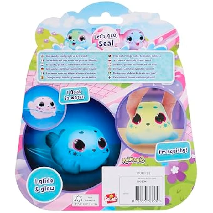 AniMagic : Lets Glo Seal - Blue | Your Glowing, Gliding, Squishy Best Friend | Squish It To Watch Them Glow! | Interactive Electronic Pet | For Kids Ages 4+ - Image 2