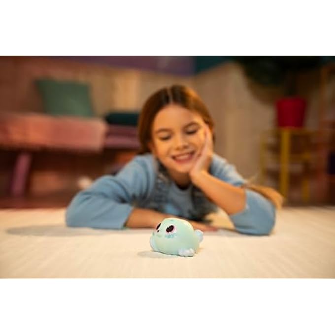 AniMagic : Lets Glo Seal - Blue | Your Glowing, Gliding, Squishy Best Friend | Squish It To Watch Them Glow! | Interactive Electronic Pet | For Kids Ages 4+ - Image 4
