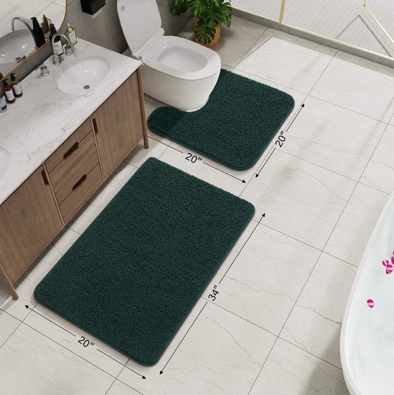 AROGAN سجادة الحمام Arogan مجموعات 2 قطعة 20 "" x20 " - Image 2