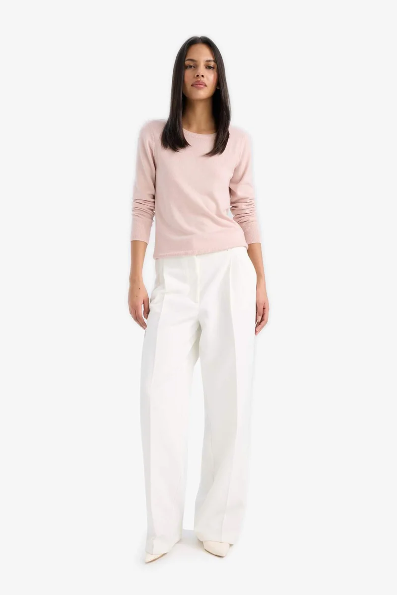 ديفاكتو Regular Fit Crew Neck Knitwear Pullover