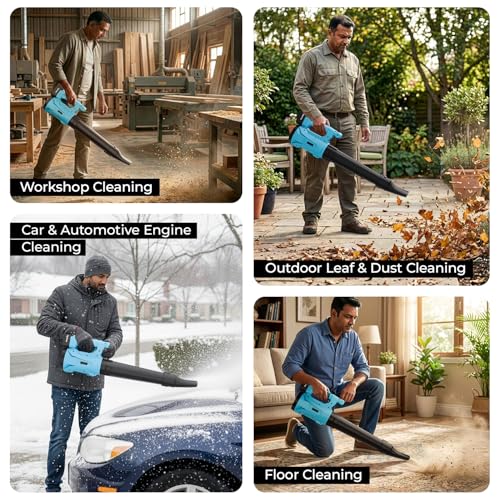 Lifelong Cordless Air Blower Machine with 16000 RPM No Load Speed| 3.6m3/min Air Flow| 6 Level Speed Control Dust Cleaner for Home|Li-Ion Battery (1X4.0Ah)| 2.6 kg Weight| 6-Month Warranty (LLWLLB002) - Image 5