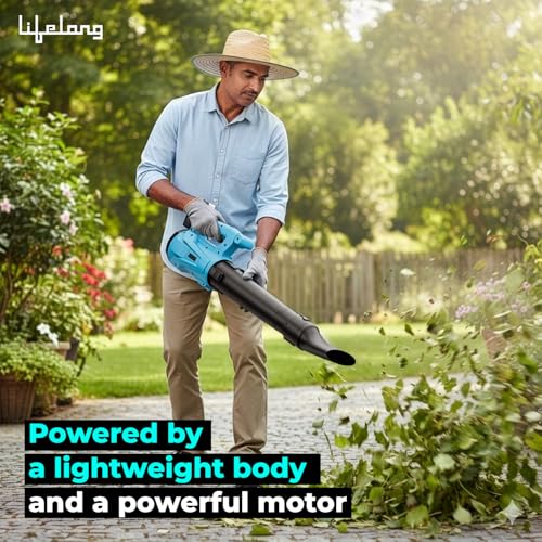 Lifelong Cordless Air Blower Machine with 16000 RPM No Load Speed| 3.6m3/min Air Flow| 6 Level Speed Control Dust Cleaner for Home|Li-Ion Battery (1X4.0Ah)| 2.6 kg Weight| 6-Month Warranty (LLWLLB002) - Image 4