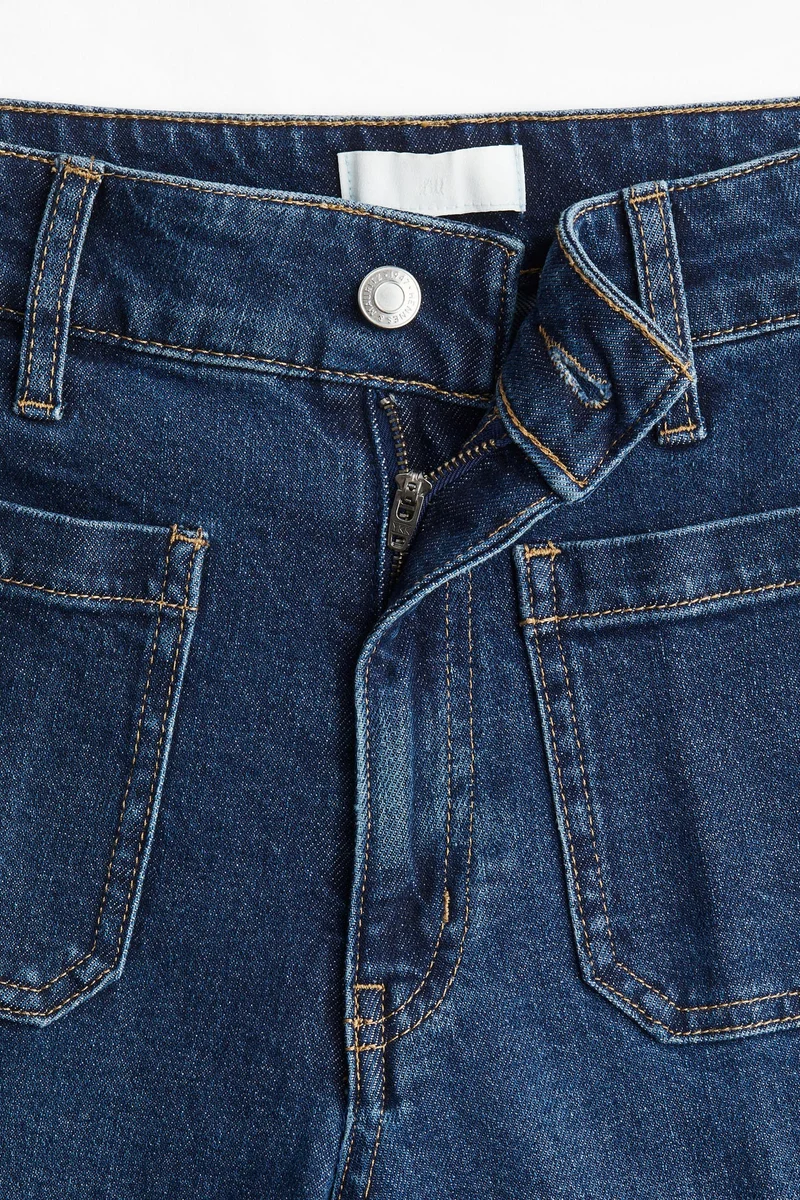 اتش اند ام جينز بخصر عالي وقصّة واسعة