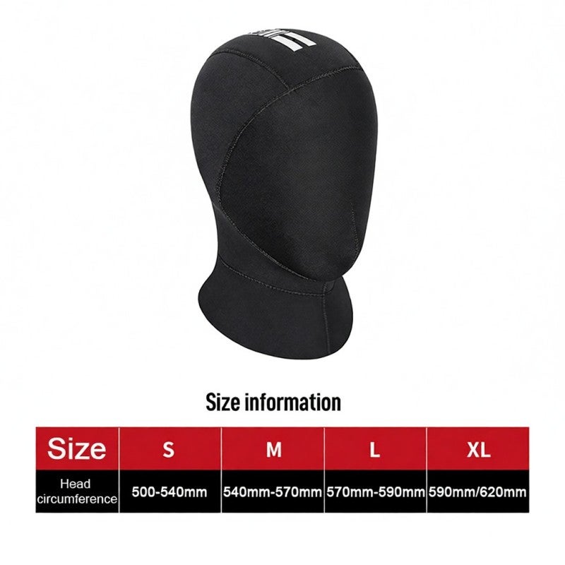 DIVE & SAIL Winter Swimming Diving Caps 3mm Neoprene Exhaust Hole Design Diving Caps - Double-Sided Adhesive Shoulder Design Drifting Warm Snorkeling Cap for Water Activities - Image 5