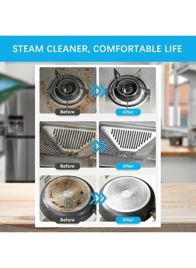 HUMJO Steam Cleaner 1500W, 2 Modes High Temperature Steamer,with 1.2L Water Tank & 5 Brush Heads for Sofa, Carpet, Mattress, Curtains, Floors, Cars, Shoes, Tiles & Grout Cleaning - Image 4