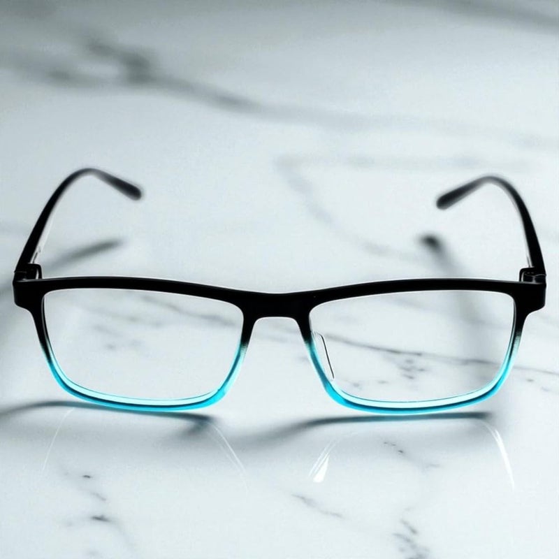 LENS+ Lensplus Rectangle TR Full Rim Eyeglasses with Blue Cut Lightweight Unisex Eyewear for Men & Women | Stylish Computer & Daily Use Frame - Image 2
