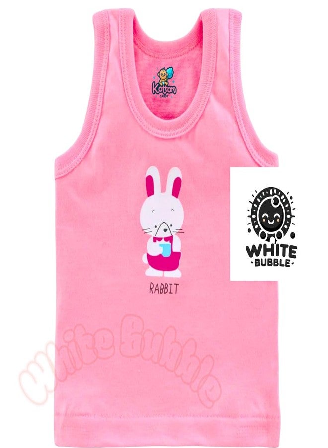 White Bubble Vest for Kids | Soft Cotton Sleeveless Sando Baniyan | Toddler Innerwear for Boys & Girls | Comfortable Baby Cloth | Pack of 6 (1-2 Year) Multicolour - Image 4