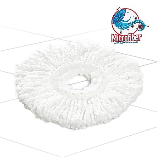 Gala Spin Mop Microfiber Refill, Spin Mop Refill/Floor Mop Refill, Mop Head Refill only,Mop Refills only (White) - Image 2