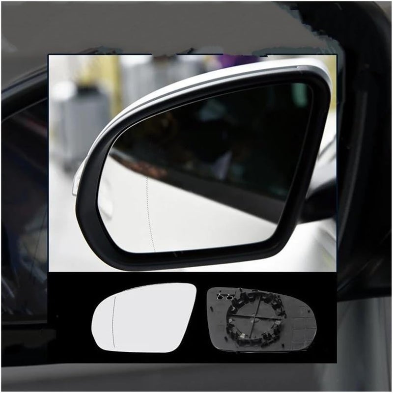 زجاج لمرايا السيارة، عدد 1 قطعة لكل جانب (اليسار واليمين)، مناسب لطرازات C-Class W205، C180، C200، C220، C250، C300، مرايا خلفية كهربائية مدفأة، الفترة الزمنية: 2014-2020. - Image 3