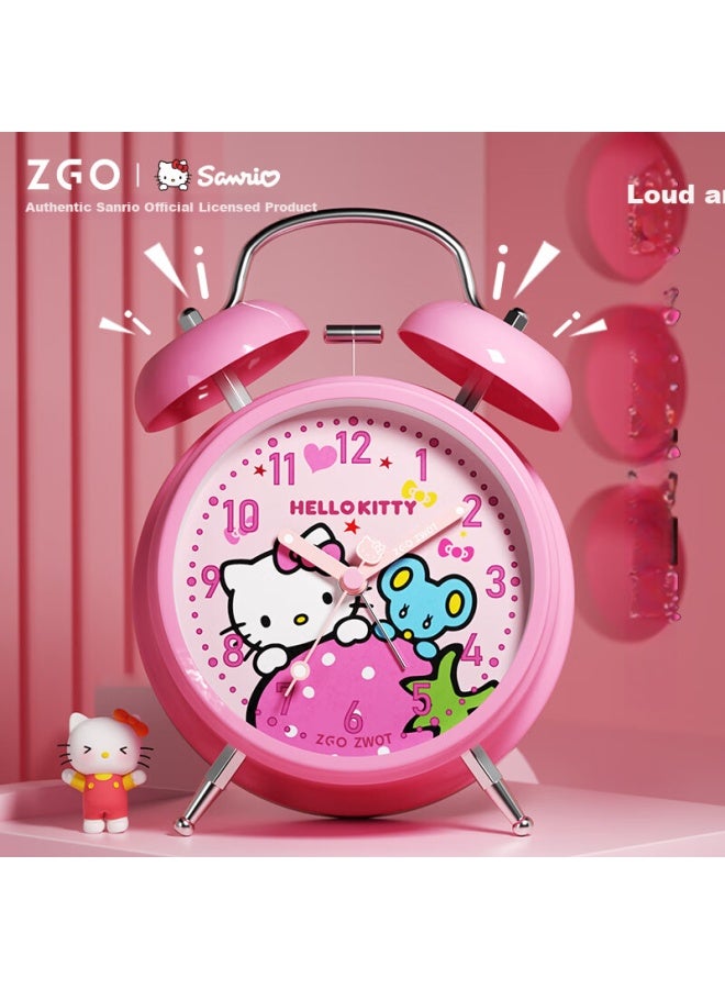 ZGO Zgo X Hellokitty Children's Alarm Clock Student Girl Bedside Night Light Alarm Clock Lazy Person Wake-up Special 090 Pink - Image 1