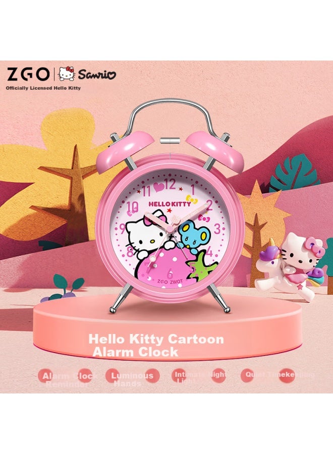 ZGO Zgo X Hellokitty Children's Alarm Clock Student Girl Bedside Night Light Alarm Clock Lazy Person Wake-up Special 090 Pink - Image 5