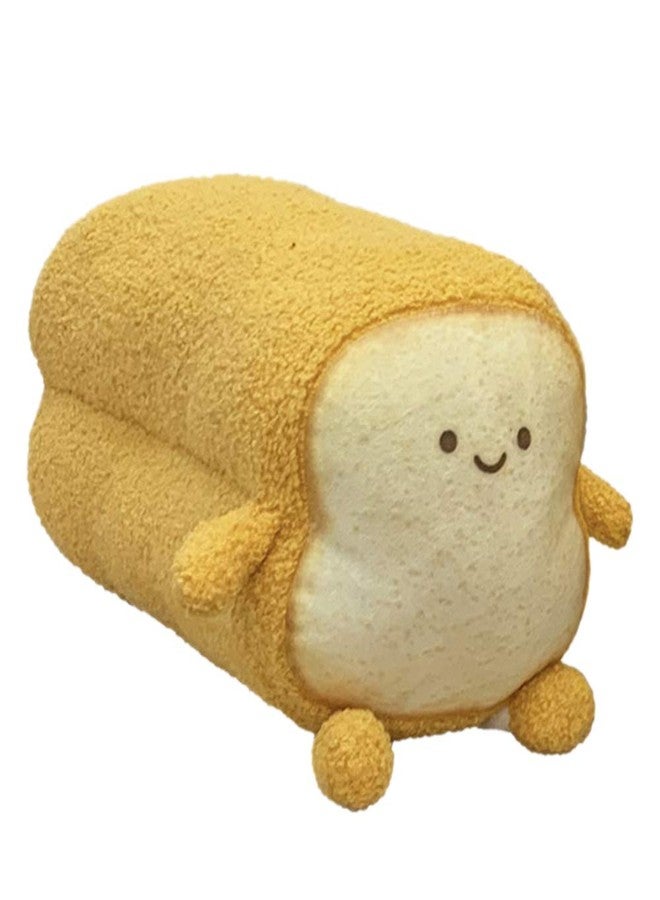 DENTRUN Toast Plush Pillow, Stuffed Bread Shape, Soft Food Plushie for Kids & Adults, 15" - Image 1