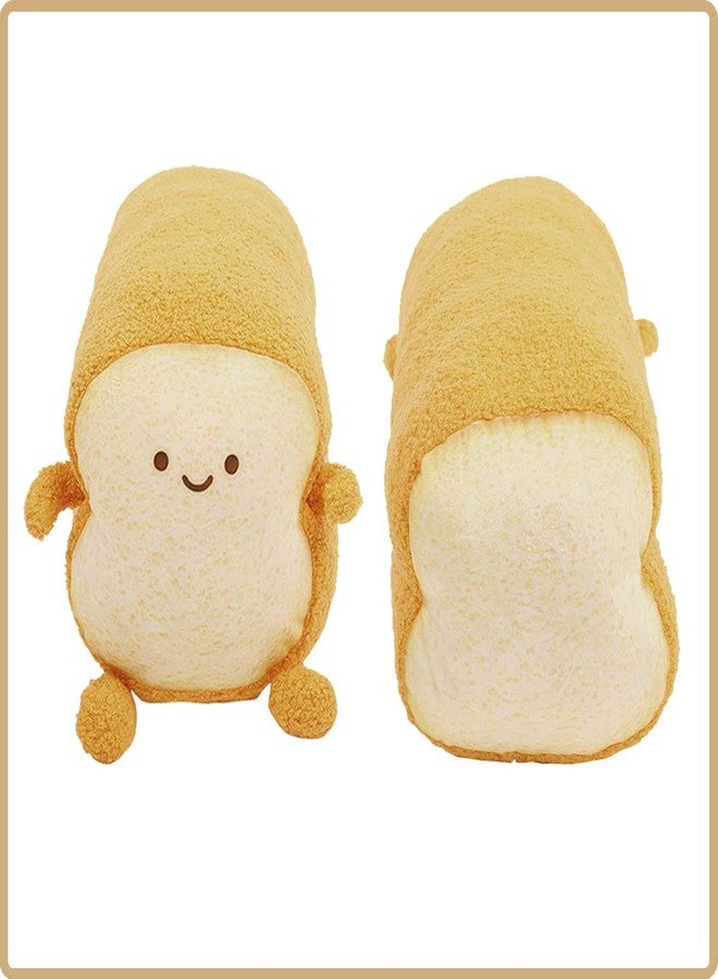 DENTRUN Toast Plush Pillow, Stuffed Bread Shape, Soft Food Plushie for Kids & Adults, 15" - Image 2