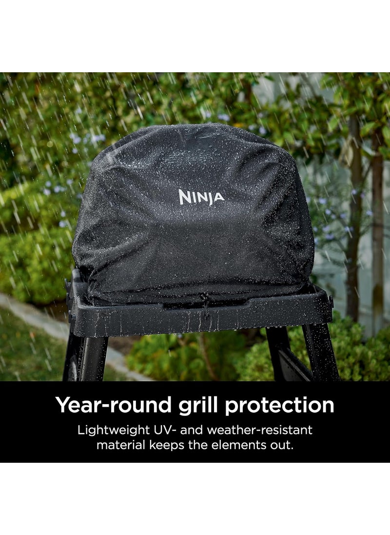 Ninja Ninja XSKCOVERXL Woodfire Premium Grill Cover Pro Compatible with OG800 and OG900 Series UV  Water Resistant Elastic Drawstring for Snug Fit Lightweight YearRound Protection 13 x 24 Black  - Image 2