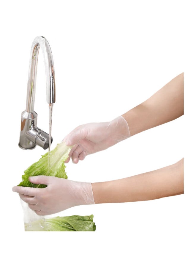 Maryya Meiliya Disposable Gloves, 100 Pieces, Large Size, Pvc, For Household, Kitchen, Baking, Dishwashing, Cleaning, Thickened Rubber Gloves - Image 3