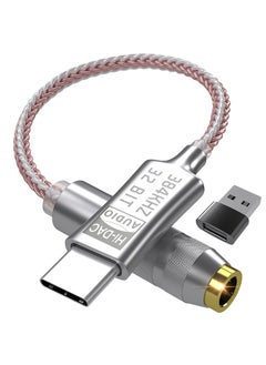 SANMUGEED USB C DAC Hi-Res 32bit 384KHz USB C to 3.5mm Audio Adapter with ALC5686 Chip, USB C Headphone Adapter, USB to 3.5mm Jack Audio Adapter, 3.5mm to USB C, USB C to Headphone Jack for Type C Devices  - Image 1