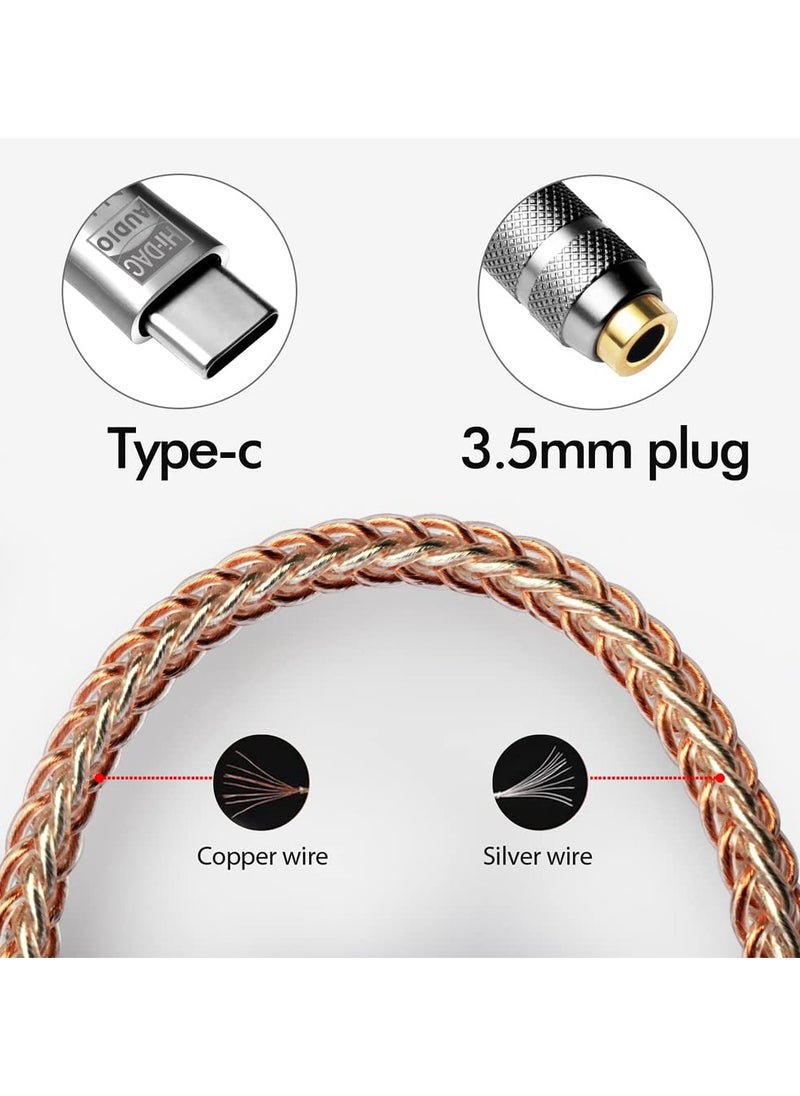 سانموجيد محول صوت USB C DAC عالي الدقة 32 بت 384 كيلو هرتز من USB C إلى 3.5 ملم مع رقاقة ALC5686، محول سماعة رأس USB C، محول صوت من USB إلى مقبس 3.5 ملم، محول صوت من USB C إلى USB C، محول صوت من USB C إلى مقبس سماعة رأس لأجهزة من النوع C  - Image 3