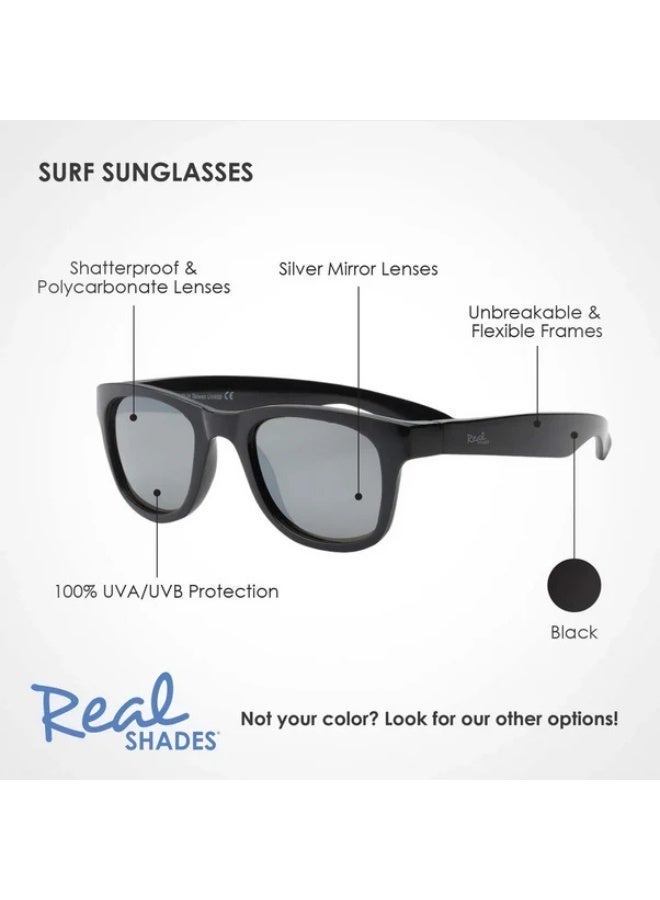 REAL SHADES Surf Polarized Sunglasses for Kids 4+ White Flex Fit, Silver Mirror Lens, 100% UV400 Protection, Unbreakable Flex Frames, Shatterproof Lenses - Image 3