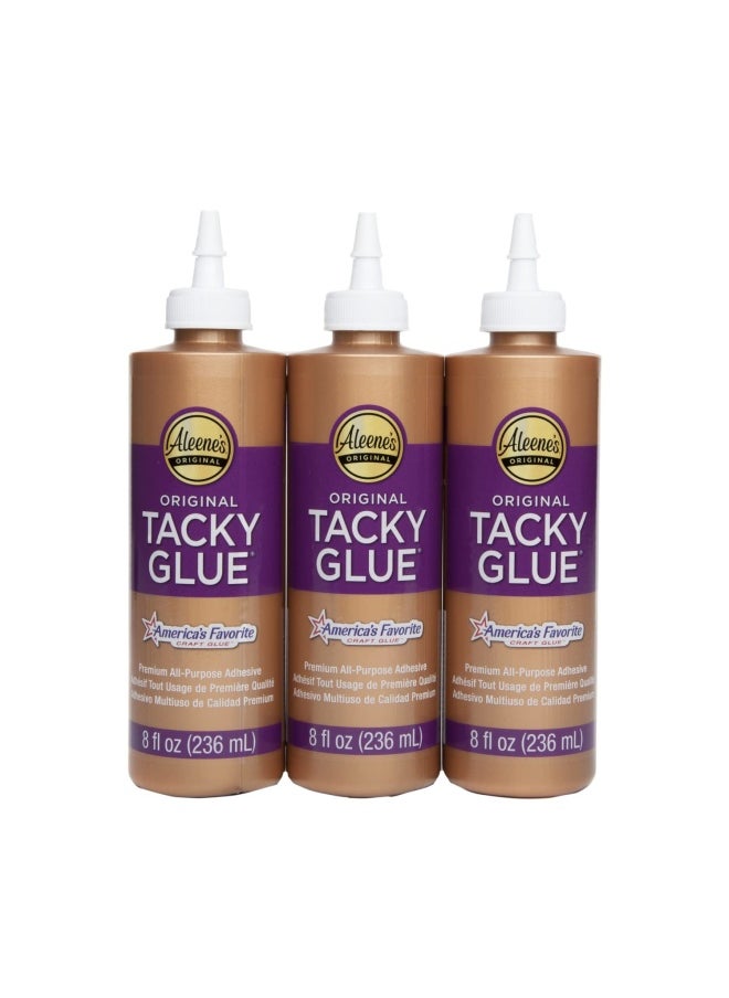 Aleene's Aleene S 3 Pack 8 Oz Tacky Glue 8 Fl Oz Original Version 3 Count  - Image 1