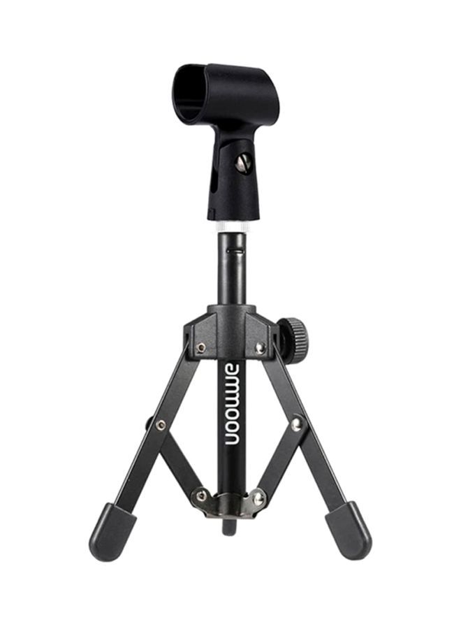 NIBEMINENT Mini Foldable Microphone Stand With Clip Holder I2383 Black - Image 1