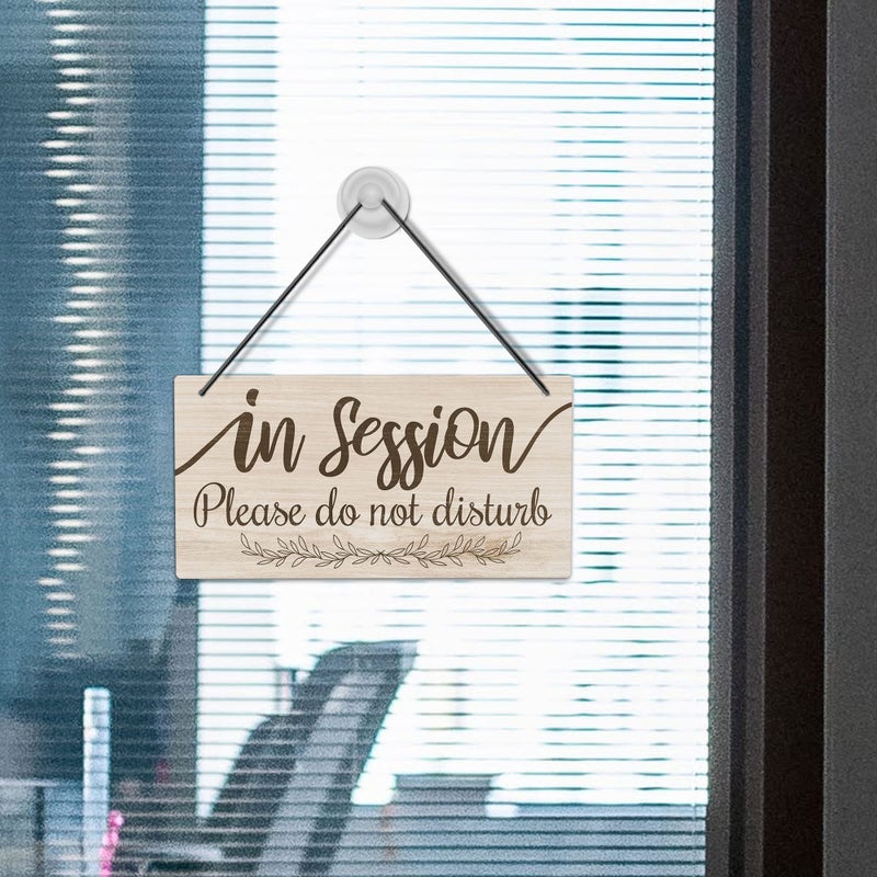 Putuo Decor ديكور Putuo في علامة الجلسة للمعالجين لا يزعج علامة الباب لعيادة المكاتب المنزلية 10x5 بوصة PVC لوحة شماعات عكسية مزدوجة - Image 4