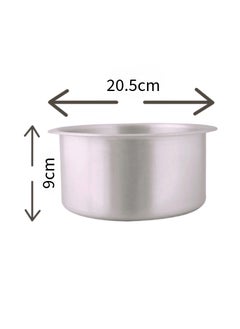 Ayda Aluminium Cooking Pot Heavy Guage Tope with Lid Silver 12  - Image 3