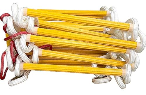 Isop Fire Evacuation Rope Ladder 4 Story Homes 32 ft - Safety Ladders with Spring Hooks & Safety Cord - Emergency Escape Ladder - Life-Saving Fire Rescue Tool - Emergency Ladders in case of Fire Brake - Image 1