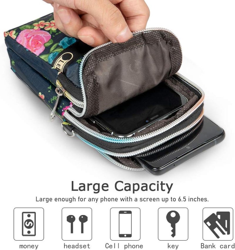 WATACHE Sports Armband Outdoor Sweat-Proof Running Armbag Cross-Body Shoulder Casual Wallet Purse Gym Fitness Cell Phone Bag Key Holder for iPhone 13 Pro/ 12 Pro/Xs Max/Xr,Galaxy S10 Plus, P30 Pro (#26) - Image 2