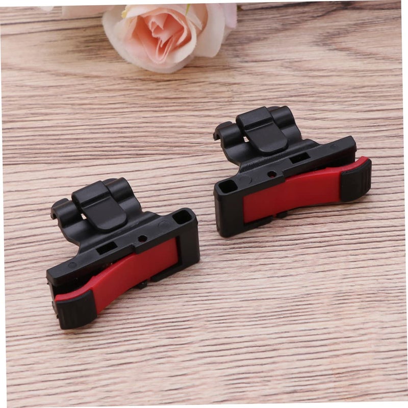 4 Pc Mobile Game Controller with Shortcut Buttons for Improved Aim Easy Installation Compatible Smartphones Tablets Black Red - Image 4