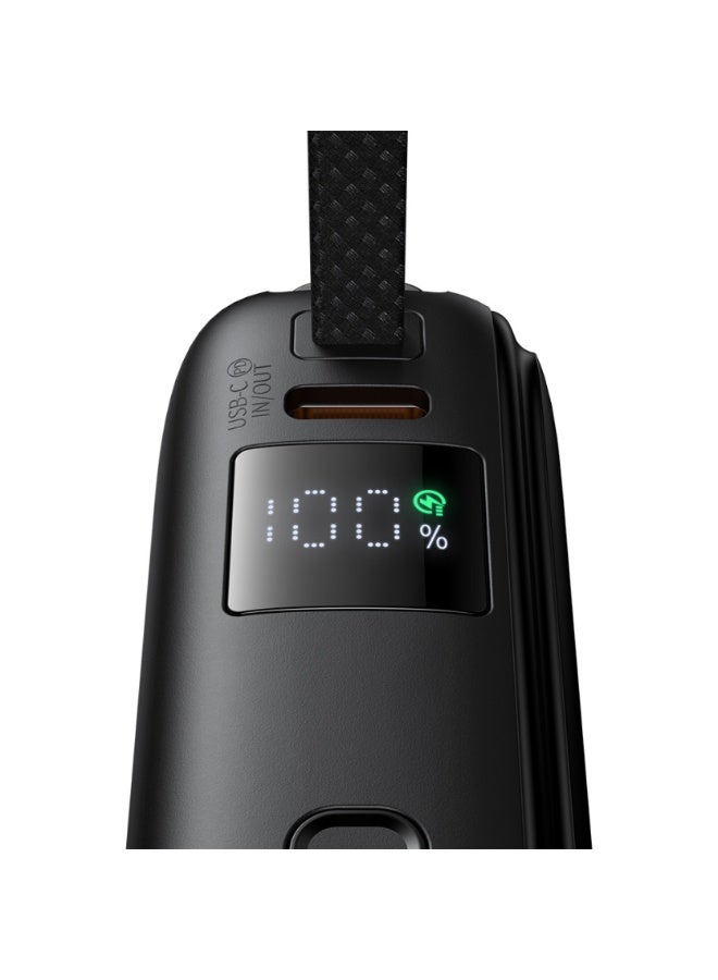 Mcdodo Mini Power Bank 10000mAh, Built-in USB-C + Lightning Cable, 22.5W PD Fast Charging, 50% More Compact, 3 Ports, iPhone + Android, FreeKit, Black, MC-2550 - Image 3