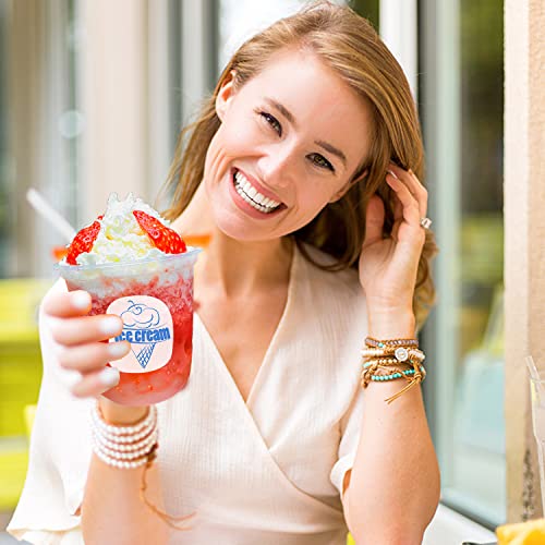 Alaeseje 50 Pack 10oz Plastic Cups with Dome Lids(No Hole) and Sporks,Disposable PET Parfait Cups,Crystal Dessert Cups for Pudding,Snacks,Ice Cream,Yogurt - Image 5