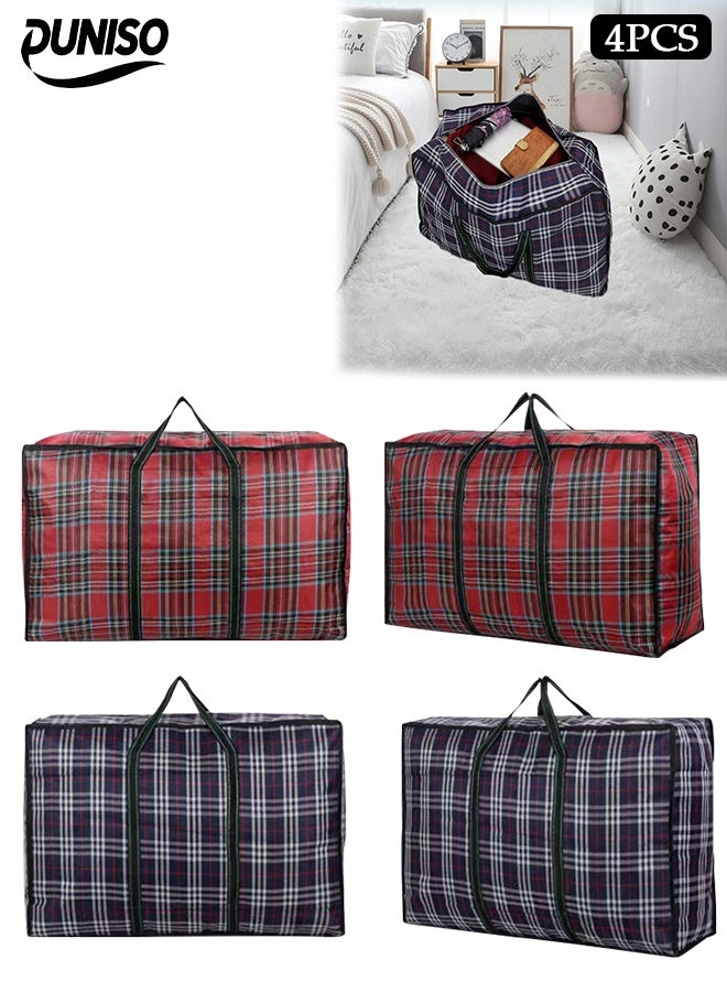 DUNISO 4-Piece Foldable Storage Bag,Oversized Waterproof,Large Capacity Clothes Organization with Reinforced Zippers and Handles for Bedding Blankets Toys Gift - Image 1