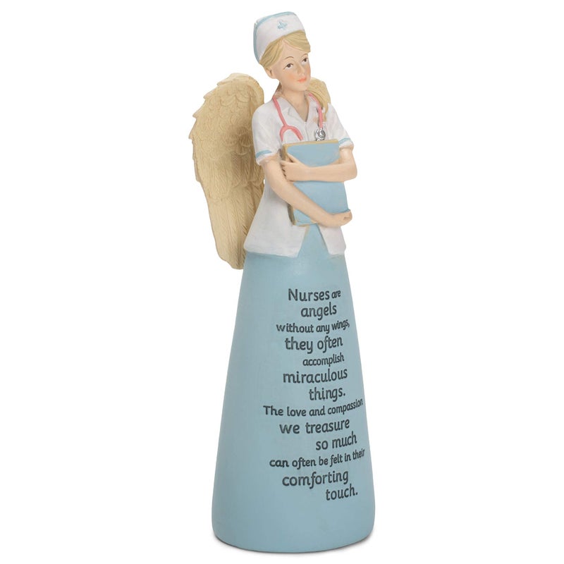 Dicksons Nurses are Angels Without Wings Blue 6 Inch Resin Tabletop Angel Figurine - Image 2