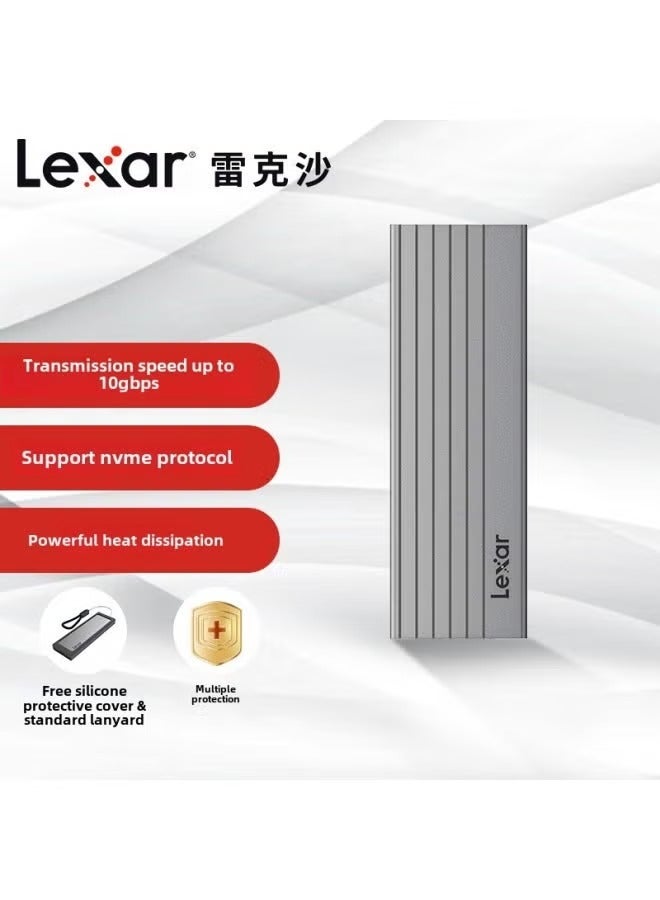 Lexar Lexar Lexar E300 M.2 SSD Mobile Hard Disk Case NVMe/SATA Protocol Type-C Interface - Image 1