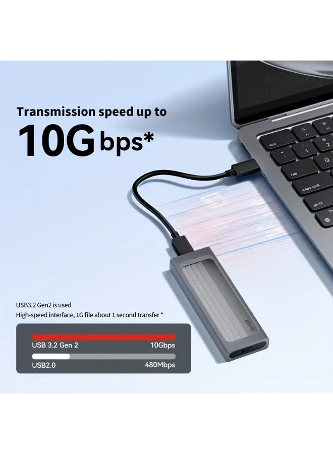 Lexar Lexar Lexar E300 M.2 SSD Mobile Hard Disk Case NVMe/SATA Protocol Type-C Interface - Image 3