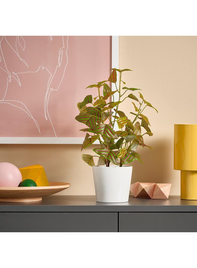 زبون نبات اصطناعي في وعاء، نبات الفراشة الداخلي/الخارجي، 9 سم - Image 2