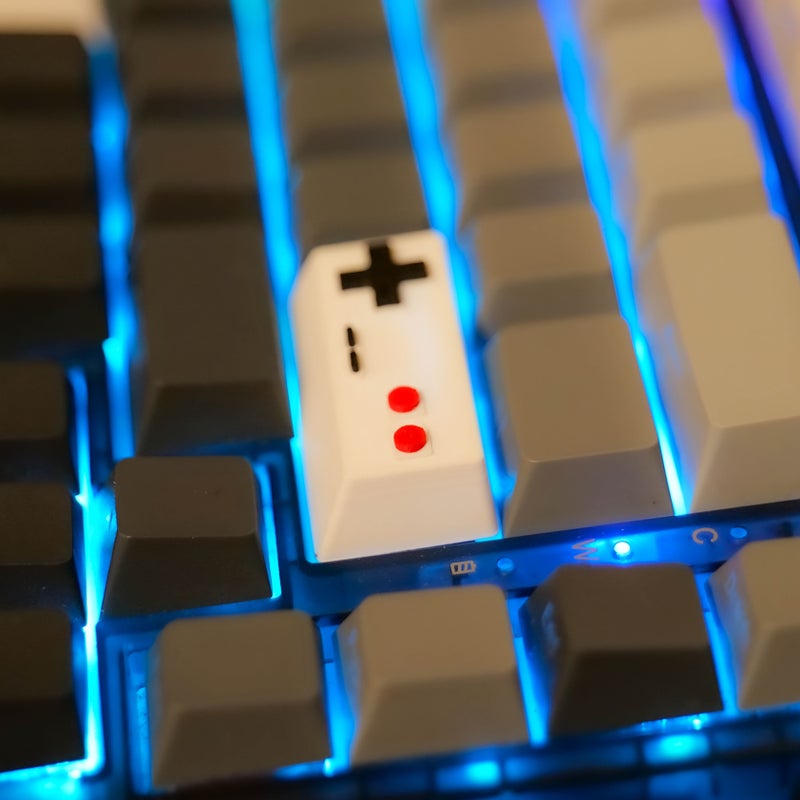 Retro Gamepad Shift Keycap Mechanical Keyboard Artist Design D Durable PLA Classic Console Style With RGB Backlight For Gaming - Image 2
