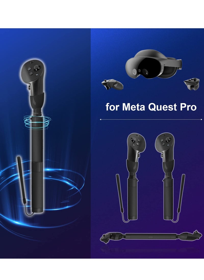 SYOSI Handle Extension Grips for Meta Quest Pro, VR Game Controllers Handle Accessories for Playing Beat Saber, Golf+, Badminton, Baseball Games  - Image 3
