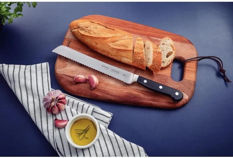Tramontina Century 8-Inch Bread Knife with Stainless Steel Blade and Black Polycarbonate Handle