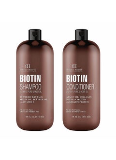 Botanic Hearth Biotin Shampoo And Conditioner Set With Ginger Oil & Keratin For Hair Loss And Thinning Hair Fights Hair Loss Sulfate Free For Men And Women 16 Fl Oz Each  - Image 2