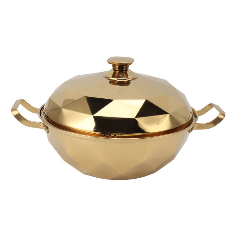 Stainless Steel Steam Pot: Large Gold Double Layered - Multi Functional Thickened Steamer Pot for Home Kitchen Healthy Meal Prep - Image 4