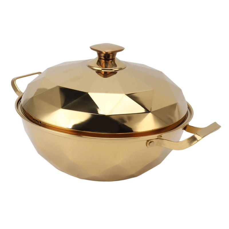 Stainless Steel Steam Pot: Large Gold Double Layered - Multi Functional Thickened Steamer Pot for Home Kitchen Healthy Meal Prep - Image 3