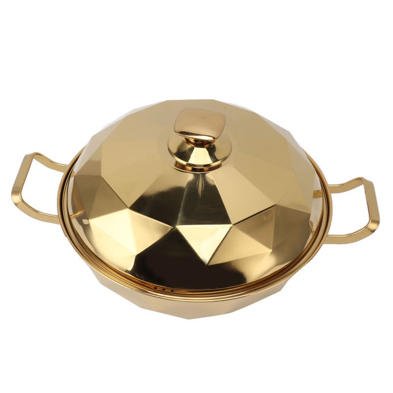 Stainless Steel Steam Pot: Large Gold Double Layered - Multi Functional Thickened Steamer Pot for Home Kitchen Healthy Meal Prep - Image 5